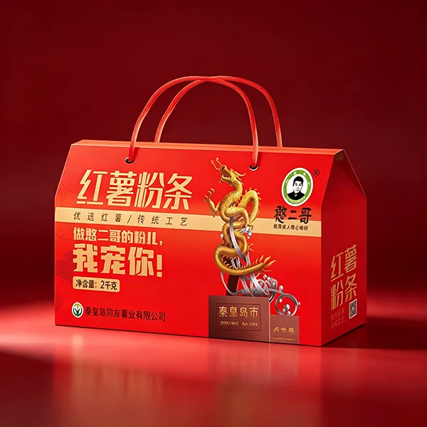 Geschenkbox mit Süßkartoffelnudeln und Stärke Geschenkbox mit Süßkartoffelnudeln und Stärke